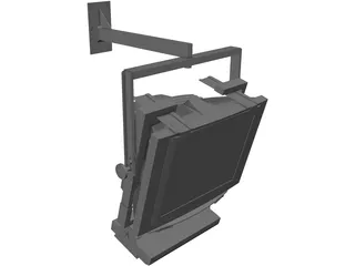 LG TV with Support 3D Model preview