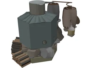 Moonshine Still 3D Model preview