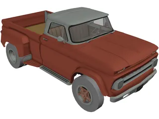 Chevrolet C60 Pickup Dually (1966) 3D Model preview