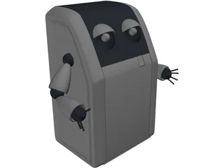 Robo Garbage Trash Refuse Debris 3D Model preview