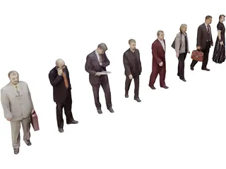 People Collection Low-Poly 3D Model preview