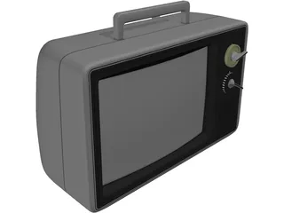 Old TV 3D Model preview