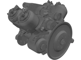 Car V4 Engine 3D Model preview