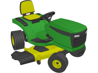 Lawnmower Sit-On 3D Model preview