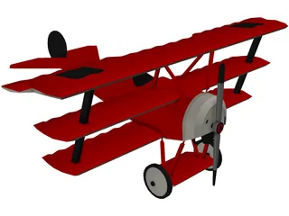 Fokker Dr.I Dreidecker Triplane 3D Model preview