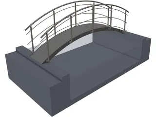 Bridge Pool 3D Model preview