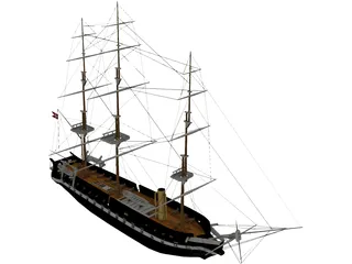 Jylland Frigate 3D Model preview