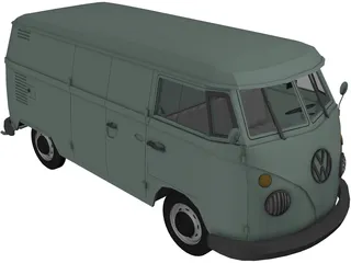 Volkswagen Kombi Type 2 3D Model preview