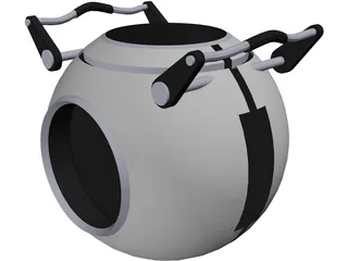 Portal 2 Game Character Wheatley 3D Model preview