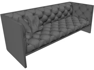 Sofa 3 Seater 3D Model preview