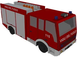 Iveco Firetruck 3D Model preview