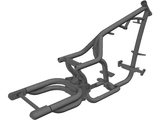 Harley Frame 3D Model preview