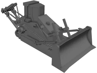 D8 Bulldozer 3D Model preview