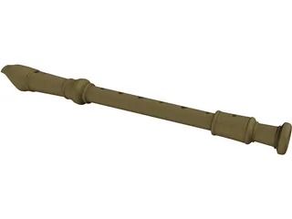 Flute 3D Model preview