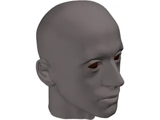 Man Head 3D Model preview
