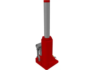 Hydraulic Jack 3D Model preview