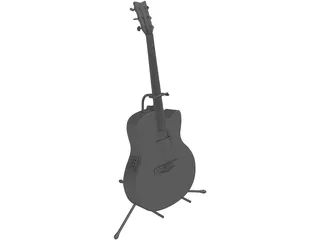 Guitar Yamaha 340 3D Model preview