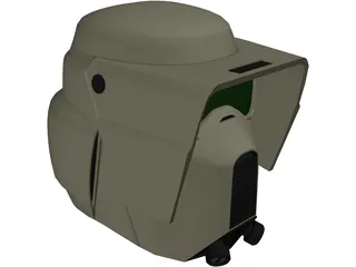 Commander Faie Helmet 3D Model preview