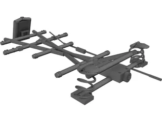 Classic Mercedes Chassis 3D Model preview