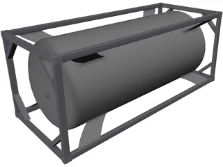 Container Tank Frame 20ft 3D Model preview