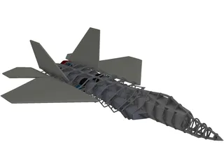 F-22 Raptor RC 3D Model preview