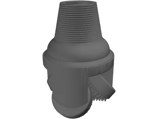 Tricone Drill 3D Model preview