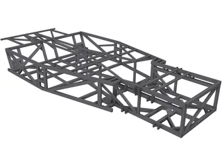 Kit Car Frame 3D Model preview