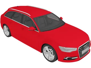 Audi S6 Avant (2013) 3D Model preview