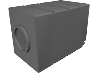 Square Water Tank 3D Model preview