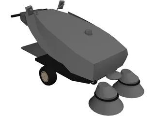 Tennant 414 Air Sweeper 3D Model preview