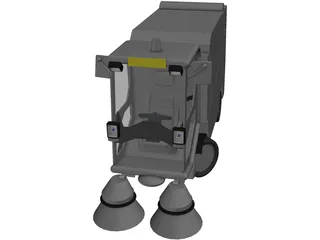 Tennant 636 Vacuum Sweeper 3D Model preview