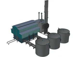 Oil Tank 3D Model preview