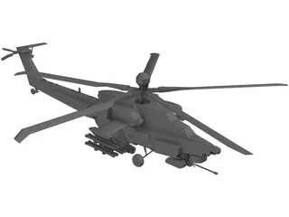 Mil MI-28N Attack Helicopter 3D Model preview