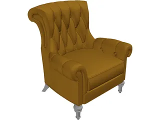 Single Sofa 3D Model preview