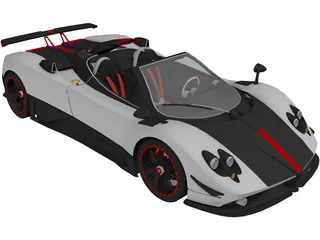 Pagani Cinque Roadster 3D Model preview
