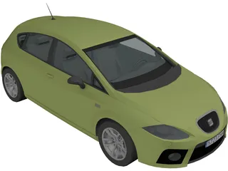 Seat Leon Cupra 3D Model preview