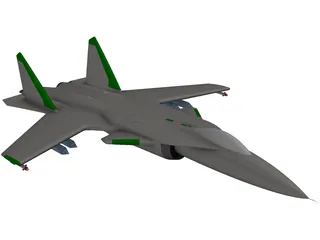 Sukhoi S-37 Berkut Jet 3D Model preview