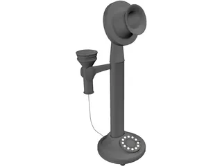 Vintage Telephone 3D Model preview