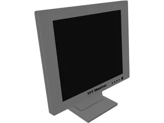 TFT Monitor 3D Model preview
