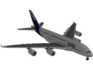 Airbus A380 3D Model preview