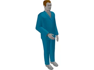 Man Worker 3D Model preview