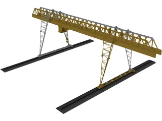 Gantry Crane 3D Model preview