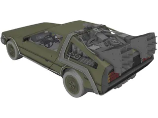 DMC DeLorean (1980) 3D Model preview