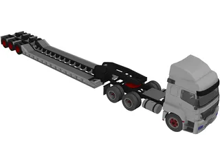 Mercedes-Benz Actros 6-axle 3D Model preview