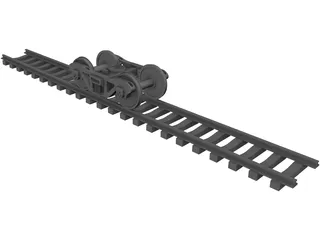 Freight Bogie 3D Model preview