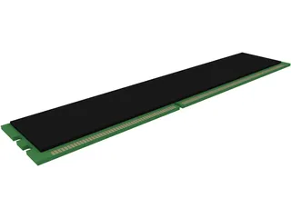 RAM DDR3 Memory Module 3D Model preview