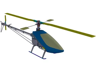 RC Helicopter for 90 engine 3D Model preview