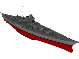 Scharnhorst-class Battleship 3D Model preview
