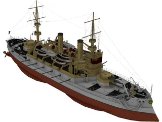 Kearsarge class Battleship 3D Model preview