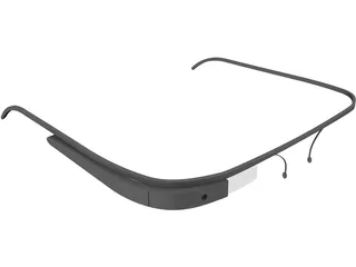 Google Glass 3D Model preview